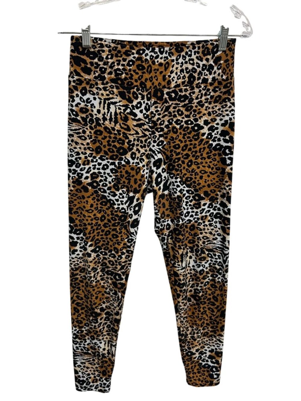 No Boundaries Large Brown Leopard Print Leggings Stretchy Kitschy Athleisure